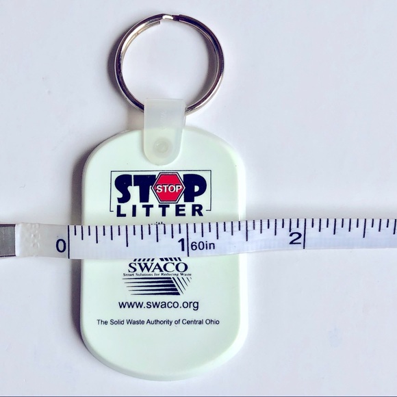 3/$15 NEW VINTAGE Keychain STOP LITTER Unisex 3 1/4” NWOT - Picture 4 of 12